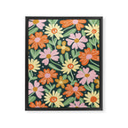 Floral Green Framed Canvas Print Gallery Image 6