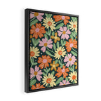 Floral Green Framed Canvas Print Gallery Image 2