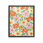 Floral Pastel Framed Canvas Print Gallery Image 8