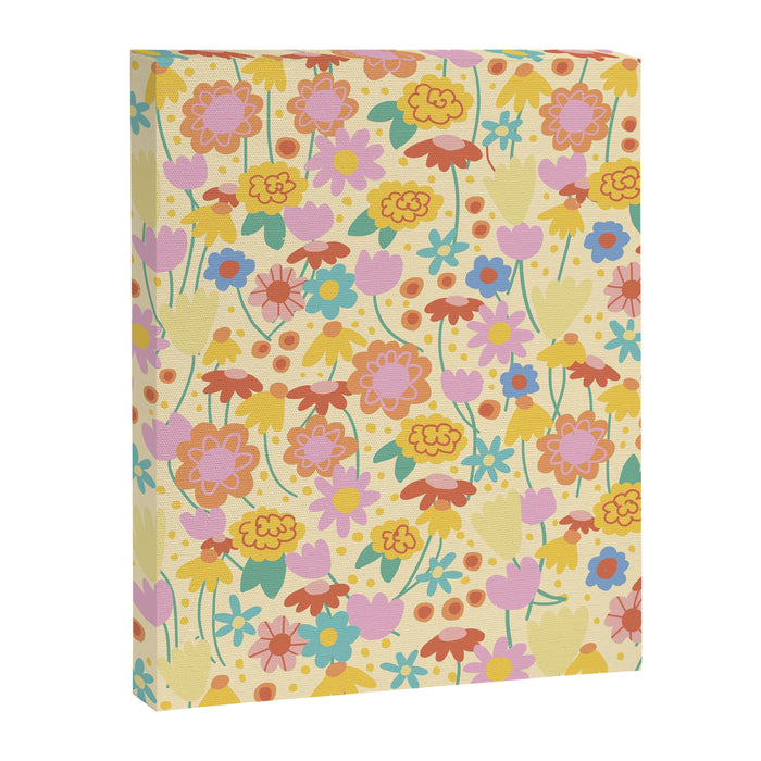 Floral pattern cream Canvas Print Gallery Image 1