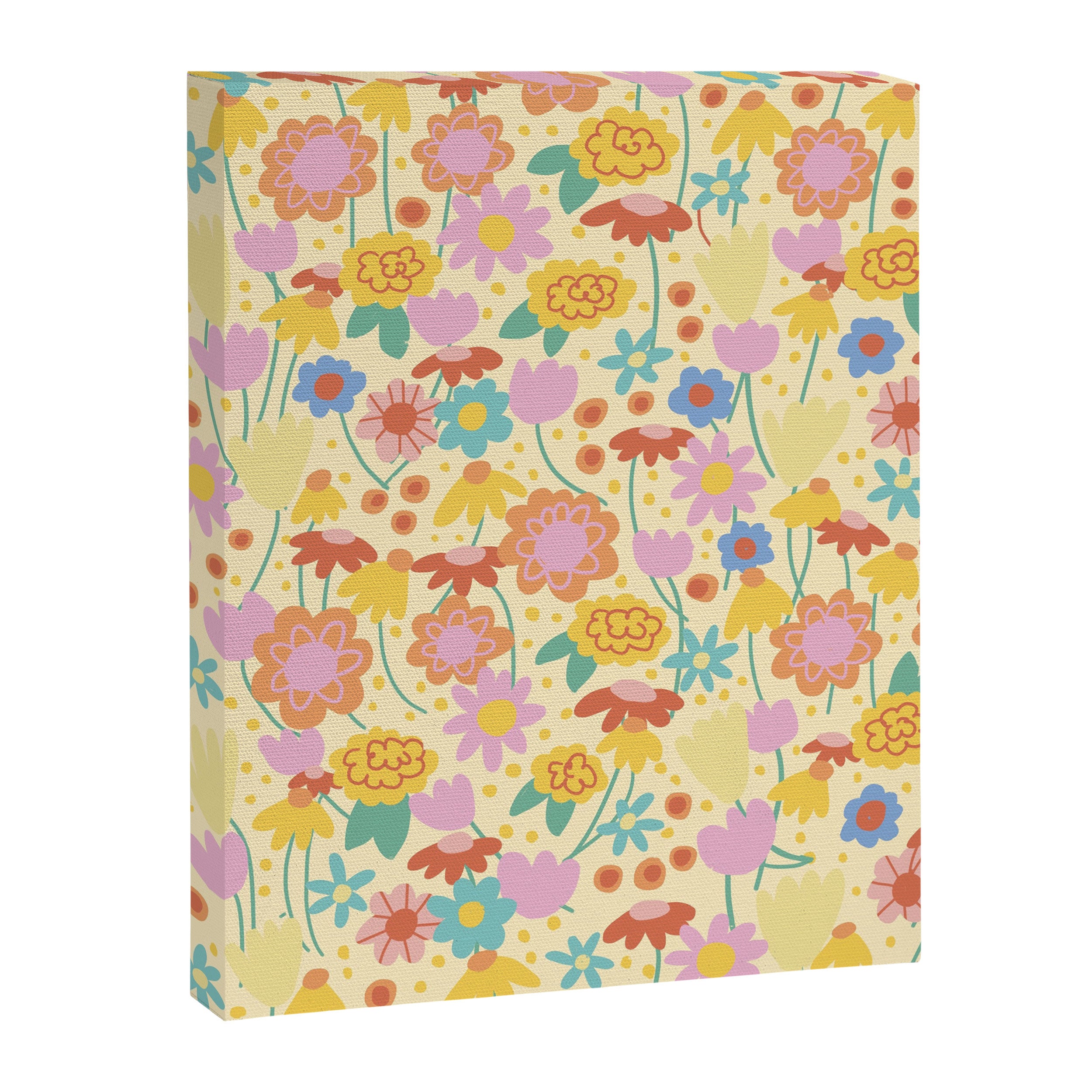 Floral pattern cream Canvas Print Gallery Image 8
