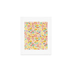 Floral pattern cream Art Print Gallery Image 1