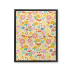 Floral pattern cream Framed Canvas Print Gallery Image 8