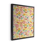 Floral pattern cream Framed Canvas Print Gallery Image 2