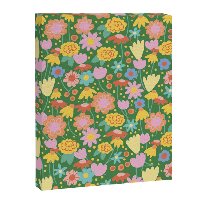 Floral pattern green Canvas Print Gallery Image 1