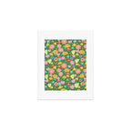 Floral pattern green Art Print Gallery Image 1
