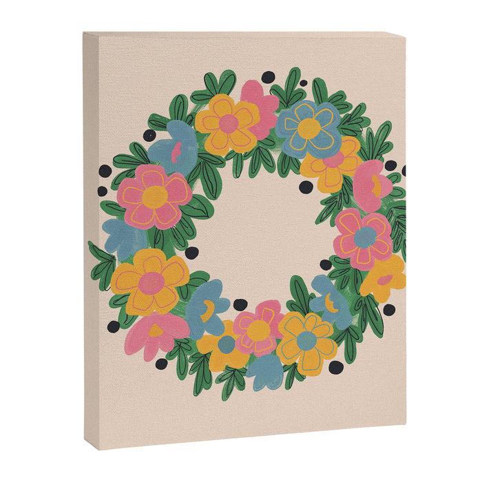 Floral Wreath Canvas Print Gallery Image 1