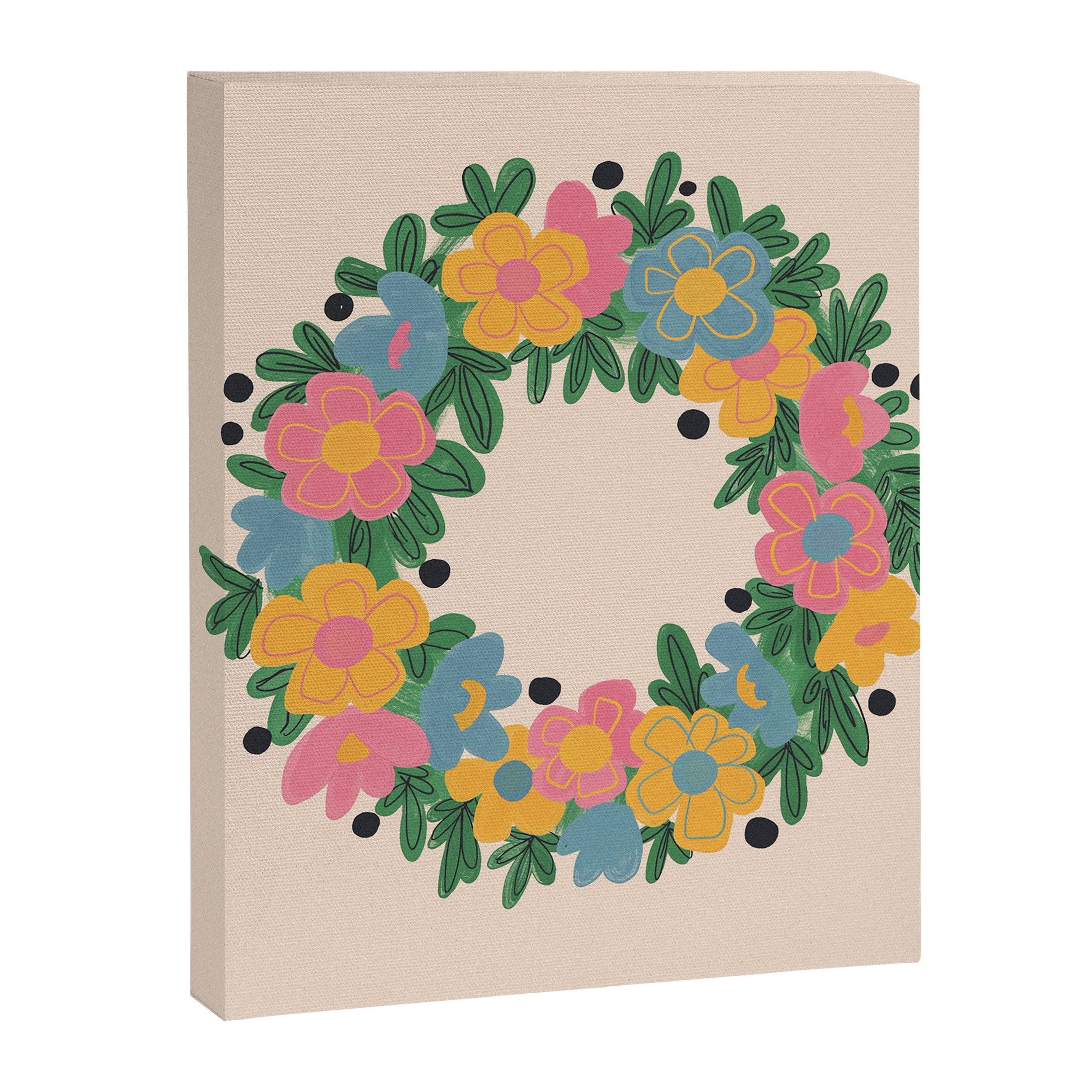 Floral Wreath Canvas Print Gallery Image 8