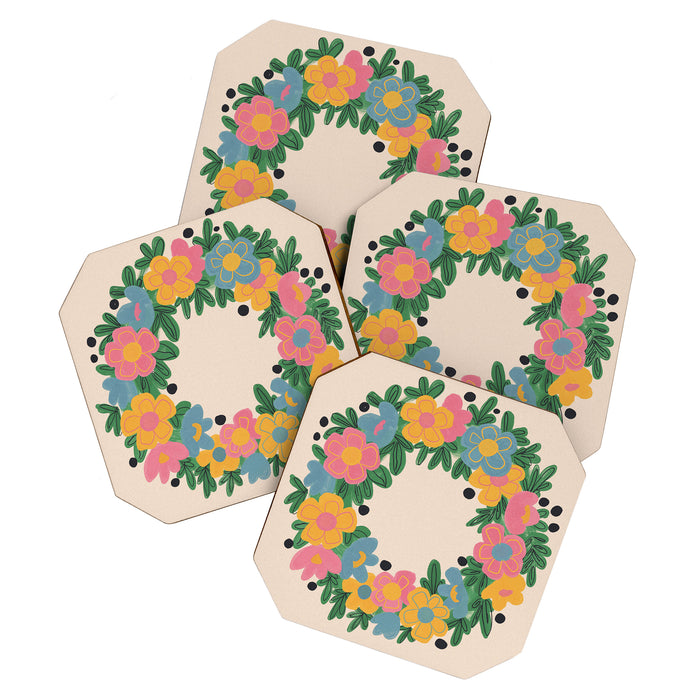 Floral Wreath Coaster Gallery Image 1