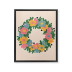 Floral Wreath Framed Canvas Print Gallery Image 8