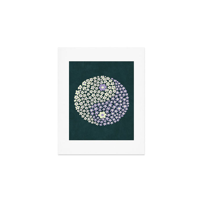 Floral yin-yang Art Print Gallery Image 1