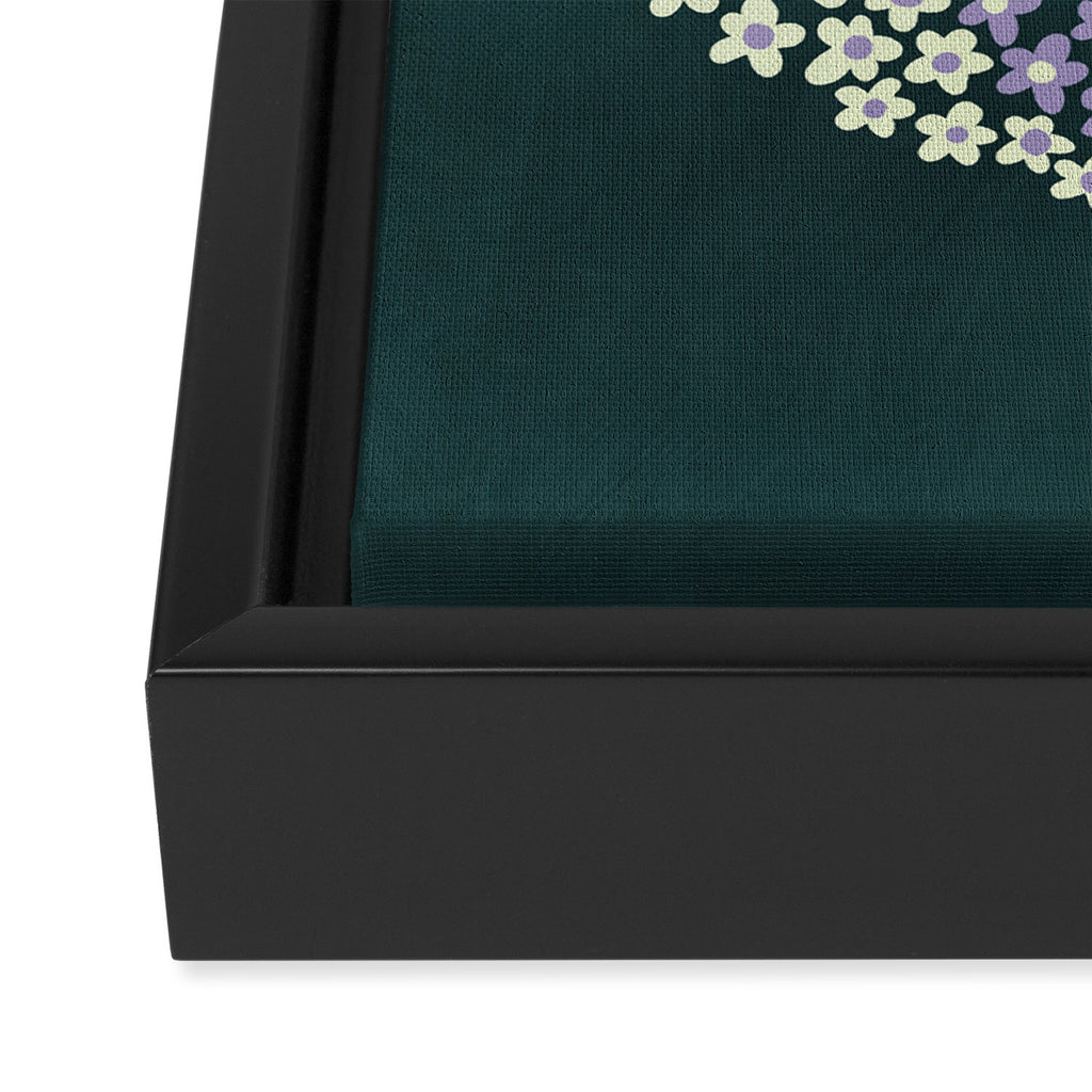 Floral yin-yang Framed Canvas Print Gallery Image 3