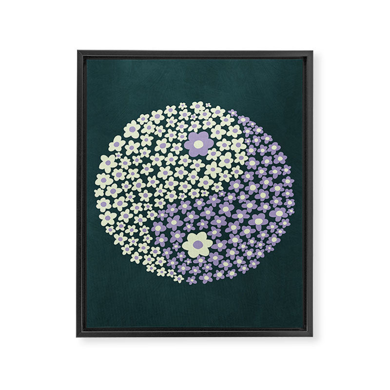 Floral yin-yang Framed Canvas Print Gallery Image 8