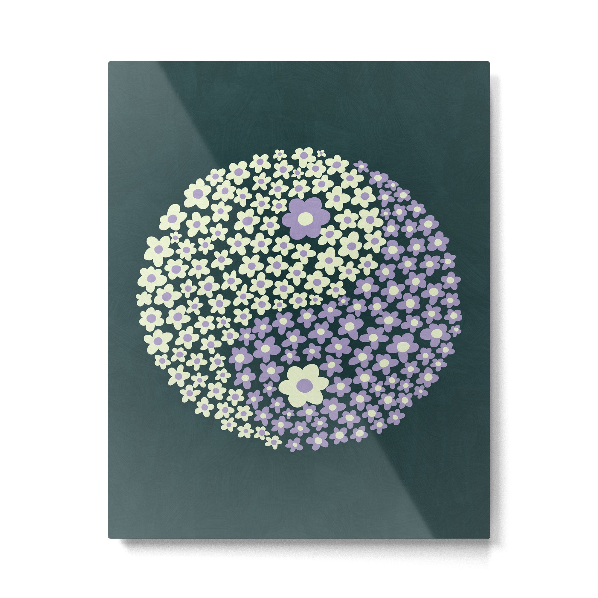 Floral yin-yang Metal Print Gallery Image 6