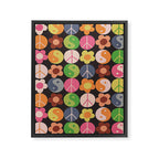 Flower power black Framed Canvas Print Gallery Image 8