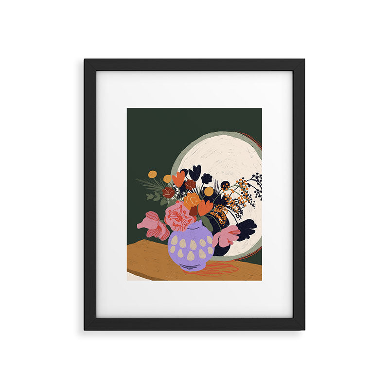 Flowers in the mirror Framed Art Print Gallery Image 4