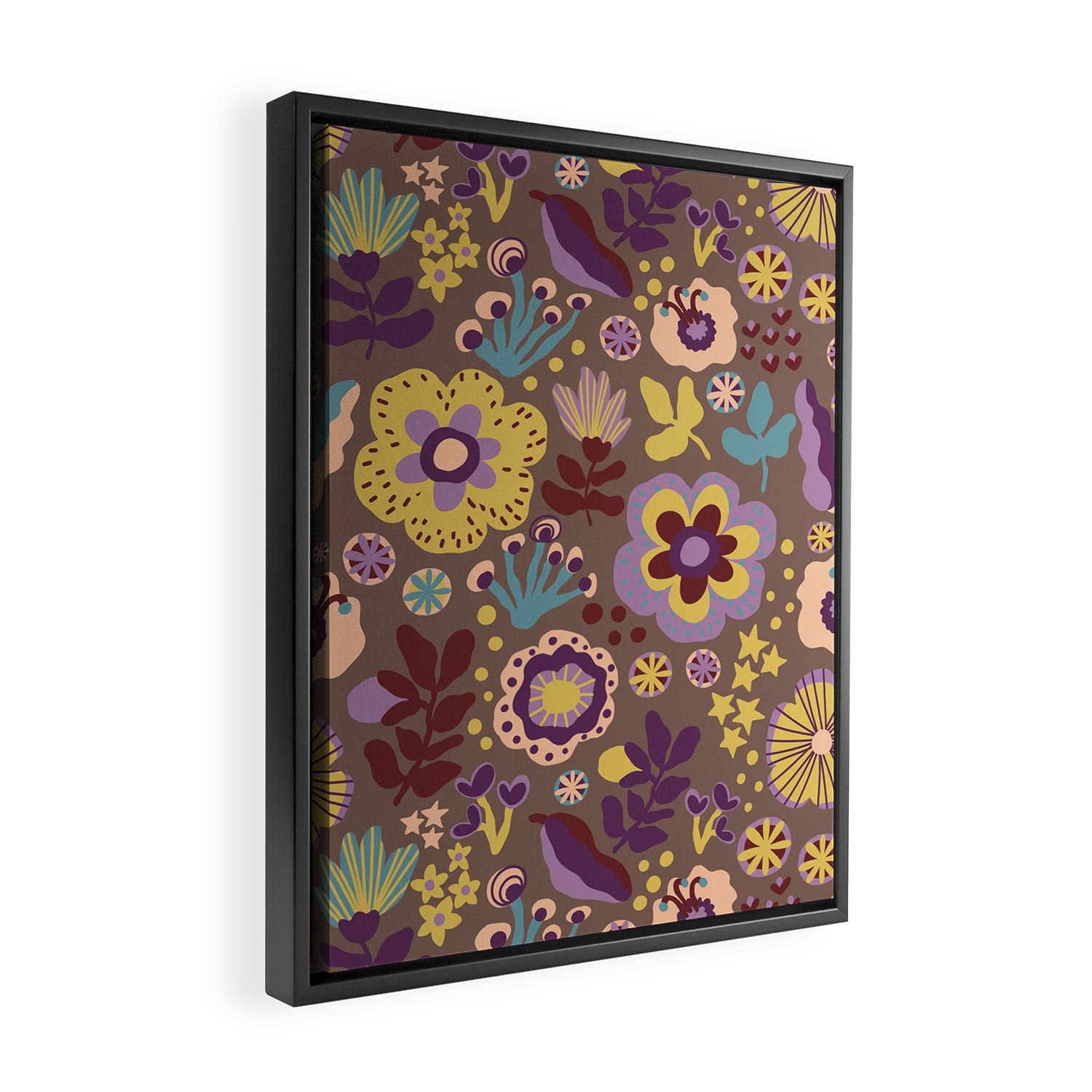 Flowers V Framed Canvas Print Gallery Image 2