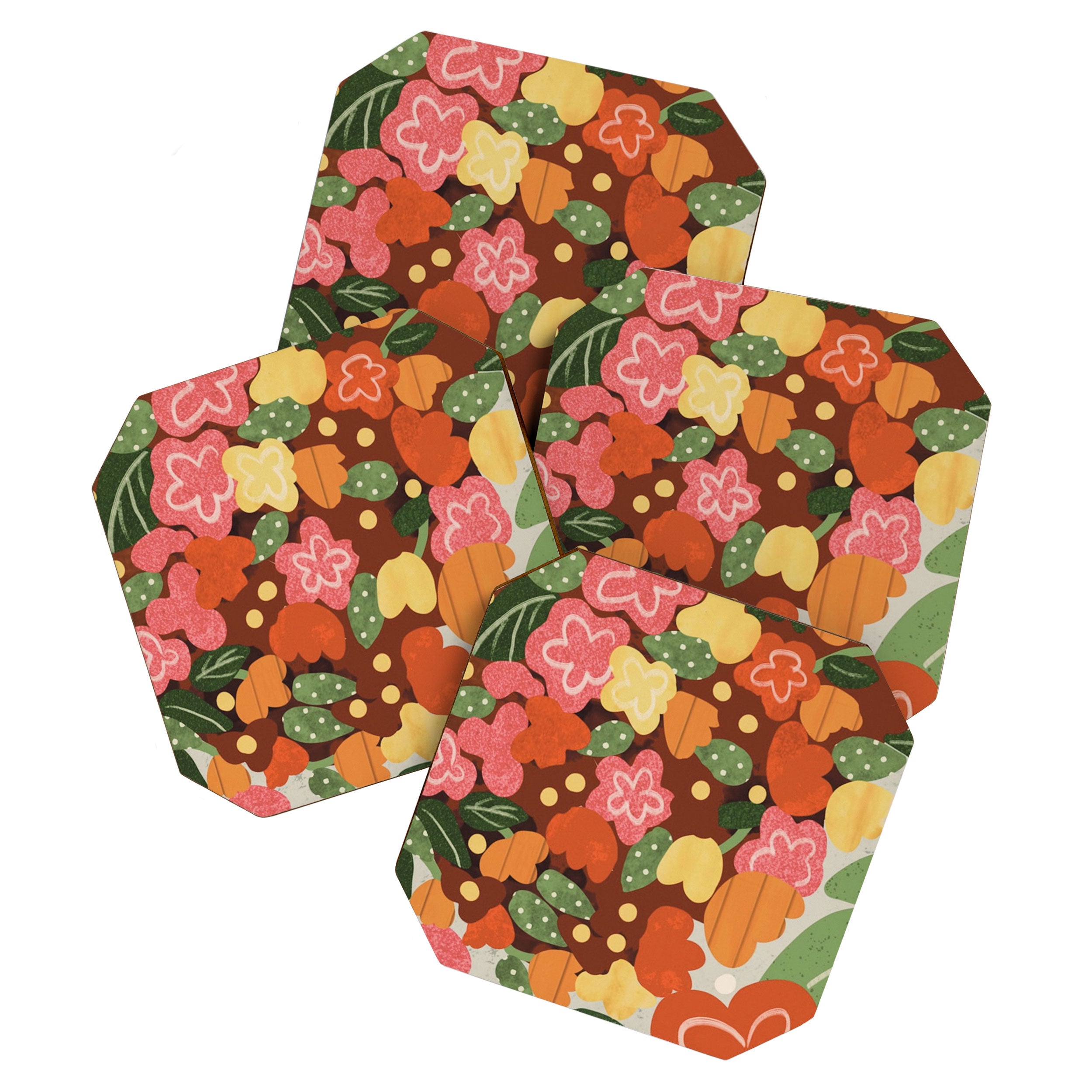 Folk Flowers Coaster Gallery Image 1