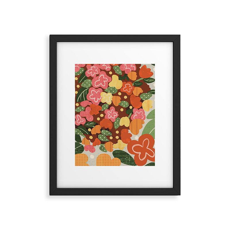 Folk Flowers Framed Art Print Gallery Image 6