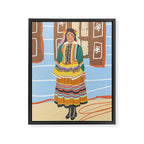 Folk heroine portraitgigi-rosado, Framed Canvas Print Gallery Image 8
