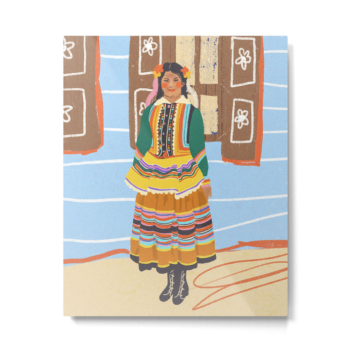 Folk heroine portraitgigi-rosado, Metal Print Gallery Image 1