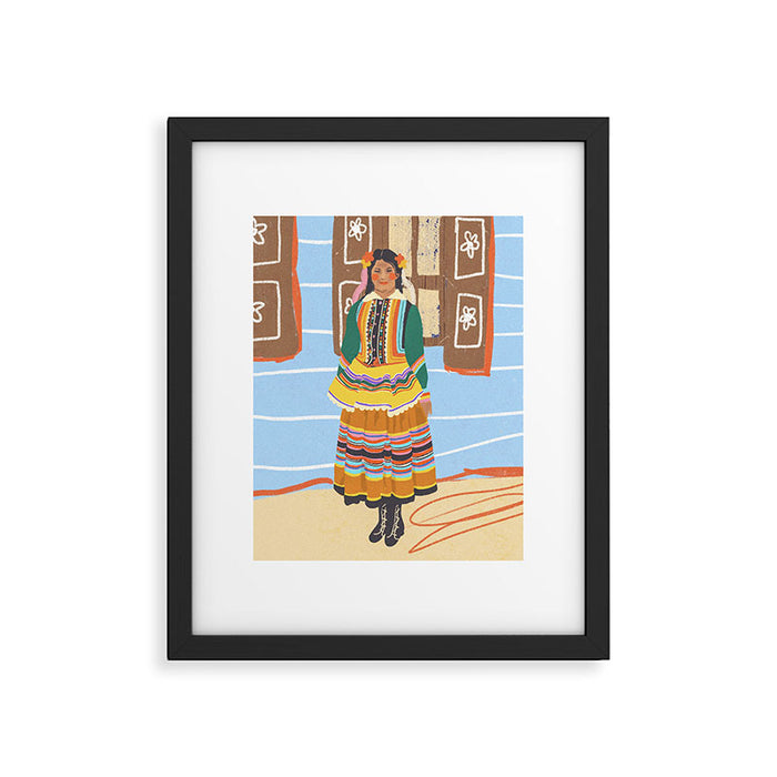 Folk heroine portraitgigi-rosado, Framed Art Print Gallery Image 1