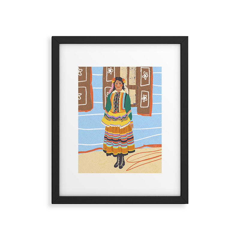 Folk heroine portraitgigi-rosado, Framed Art Print Gallery Image 4