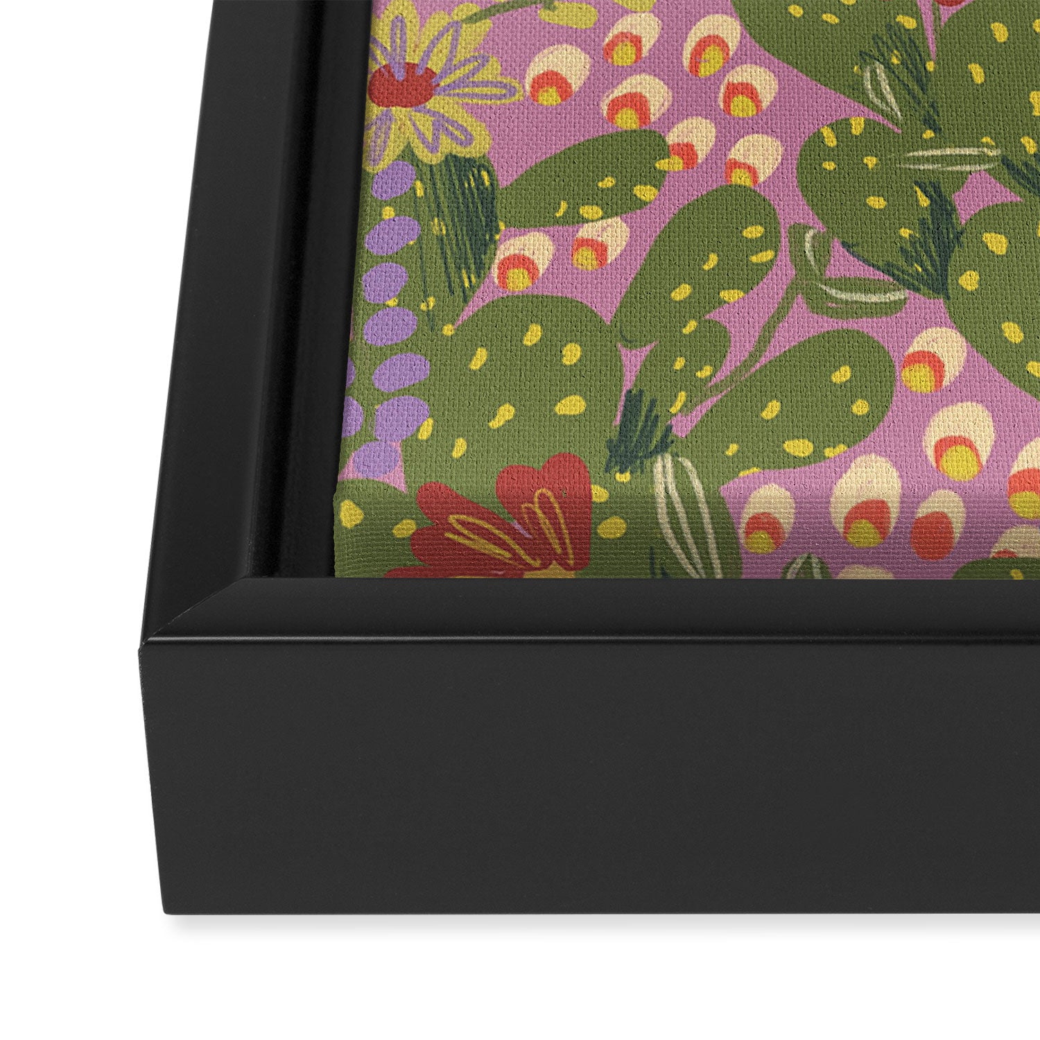 Folky violet Framed Canvas Print Gallery Image 3