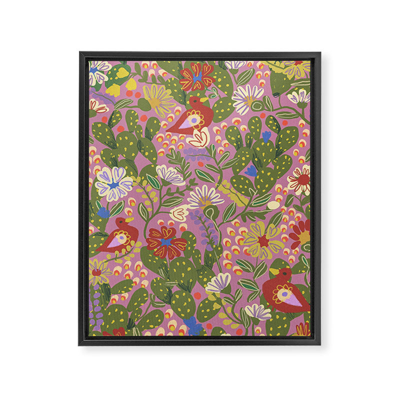 Folky violet Framed Canvas Print Gallery Image 8