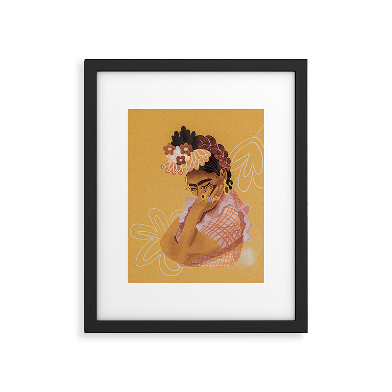 Frida Kahlo Portrait Framed Art Print Gallery Image 6