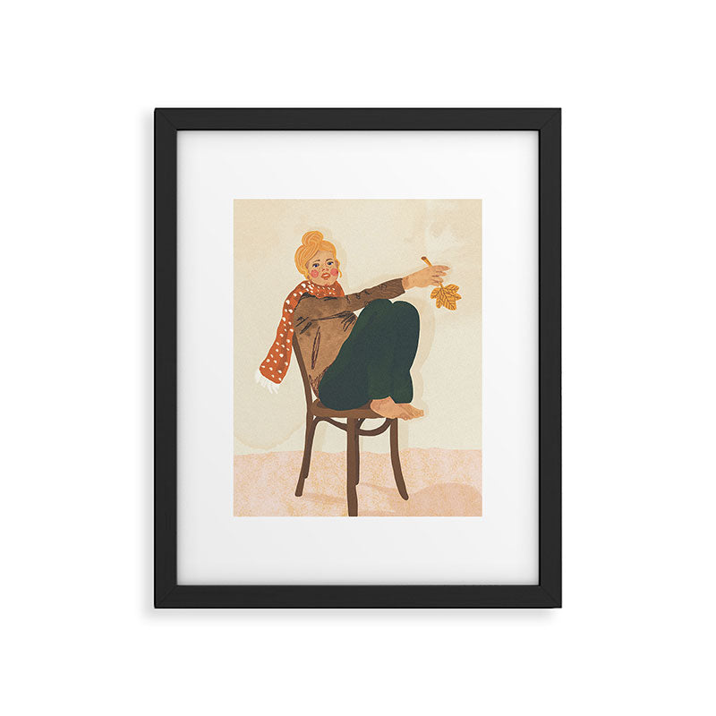 Girl who Loves Autumn Framed Art Print Gallery Image 6