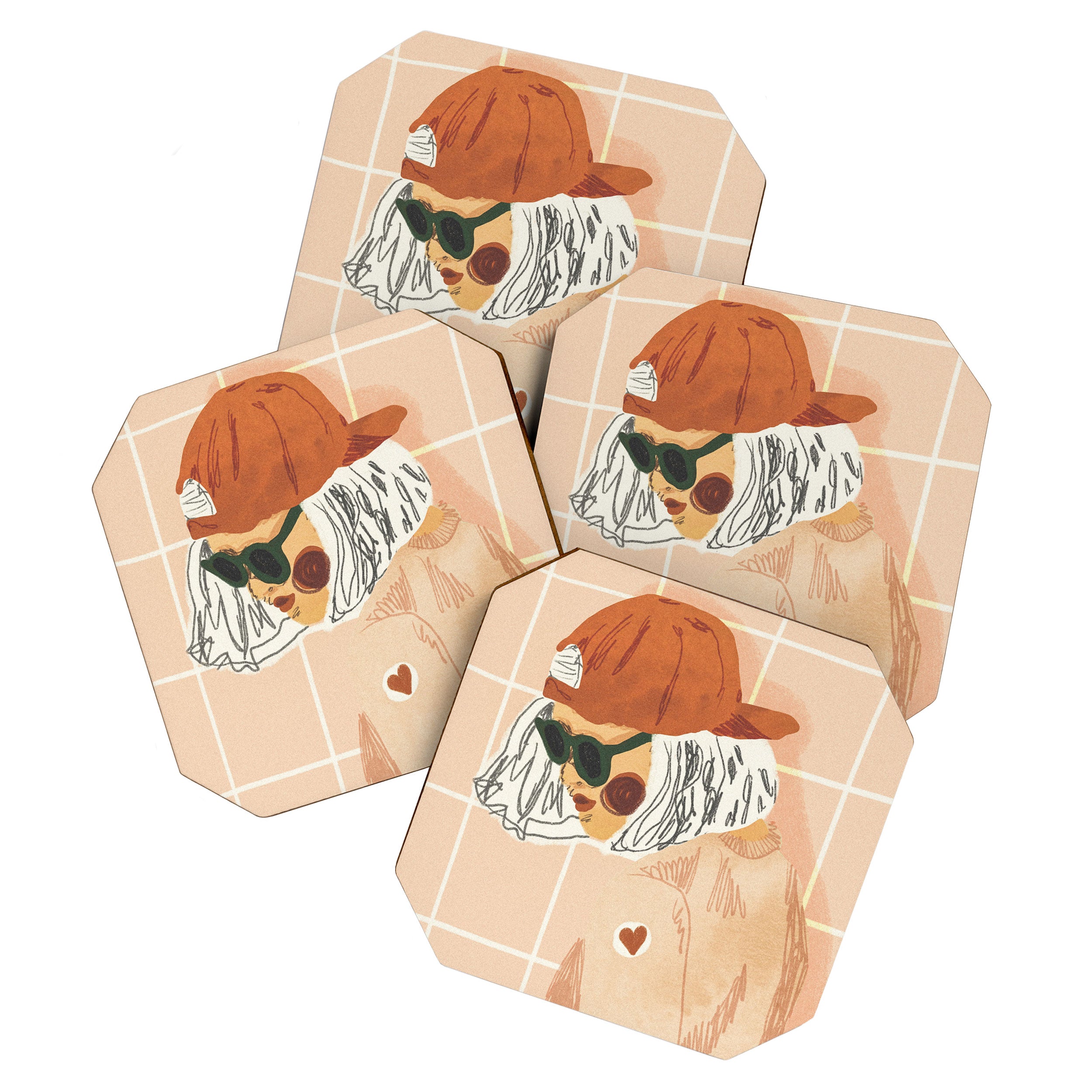Girl Who Loves Baseball Coaster Gallery Image 1