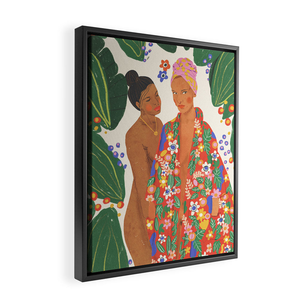 Girlfriends Framed Canvas Print Gallery Image 2