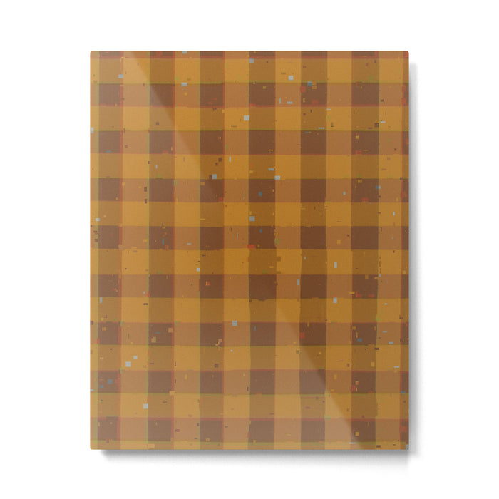 Golden gingham Metal Print Gallery Image 1