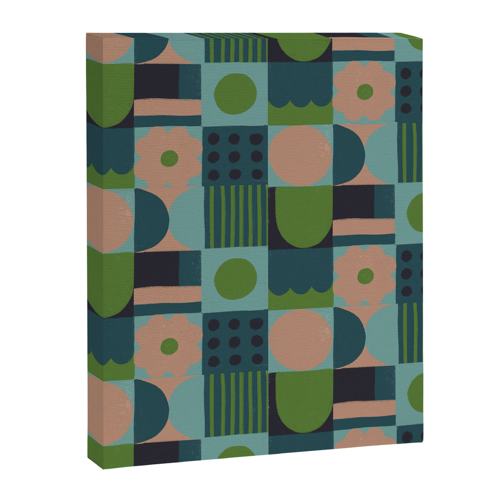 Green and blue tiles Canvas Print Gallery Image 8