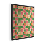 Green and pink tiles Framed Canvas Print Gallery Image 2