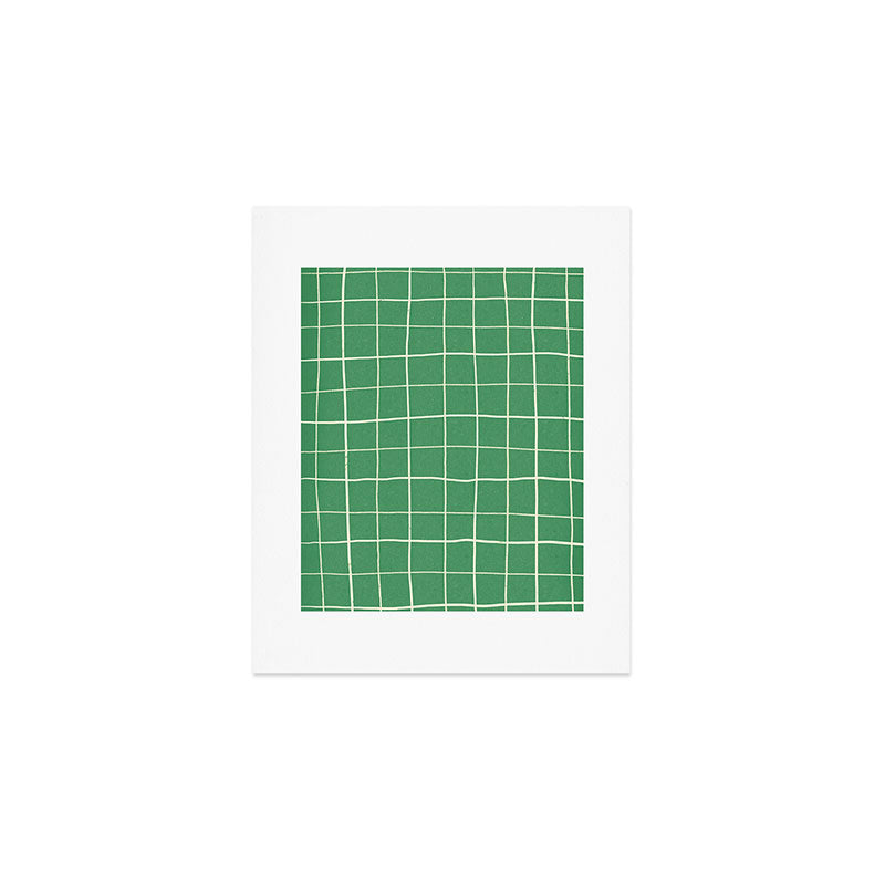Green Check Art Print Gallery Image 1