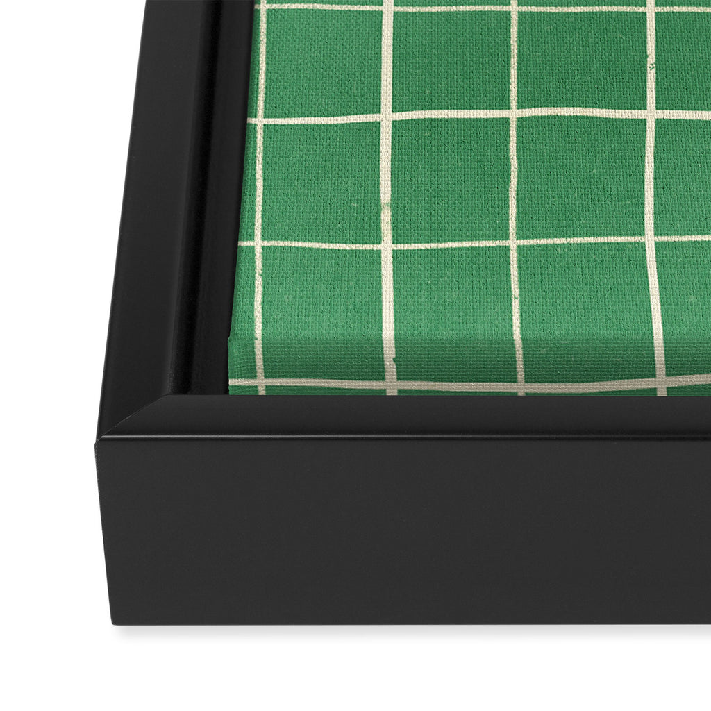 Green Check Framed Canvas Print Gallery Image 3