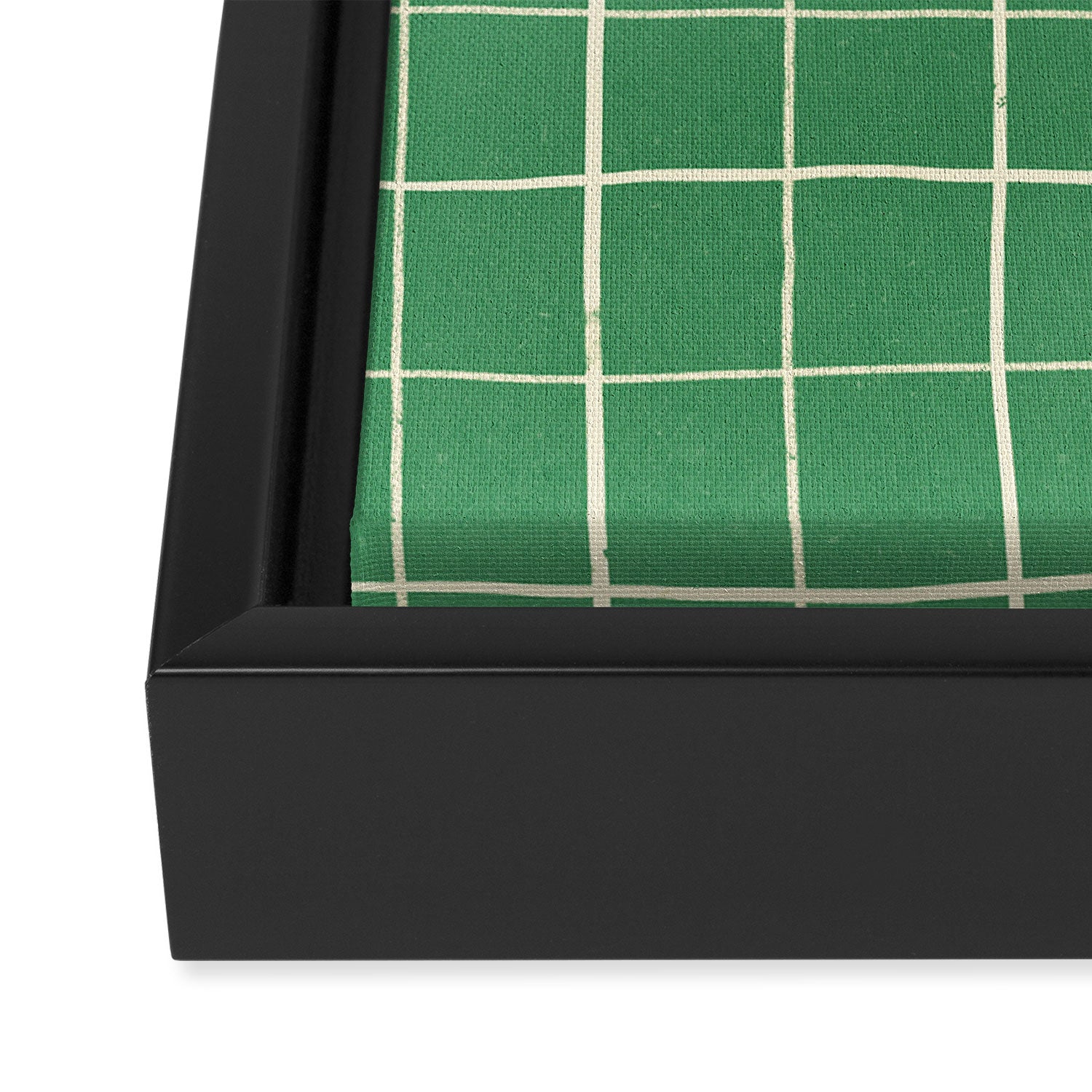 Green Check Framed Canvas Print Gallery Image 3