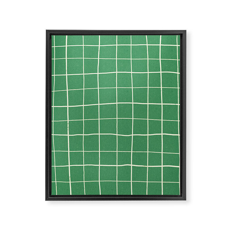 Green Check Framed Canvas Print Gallery Image 8