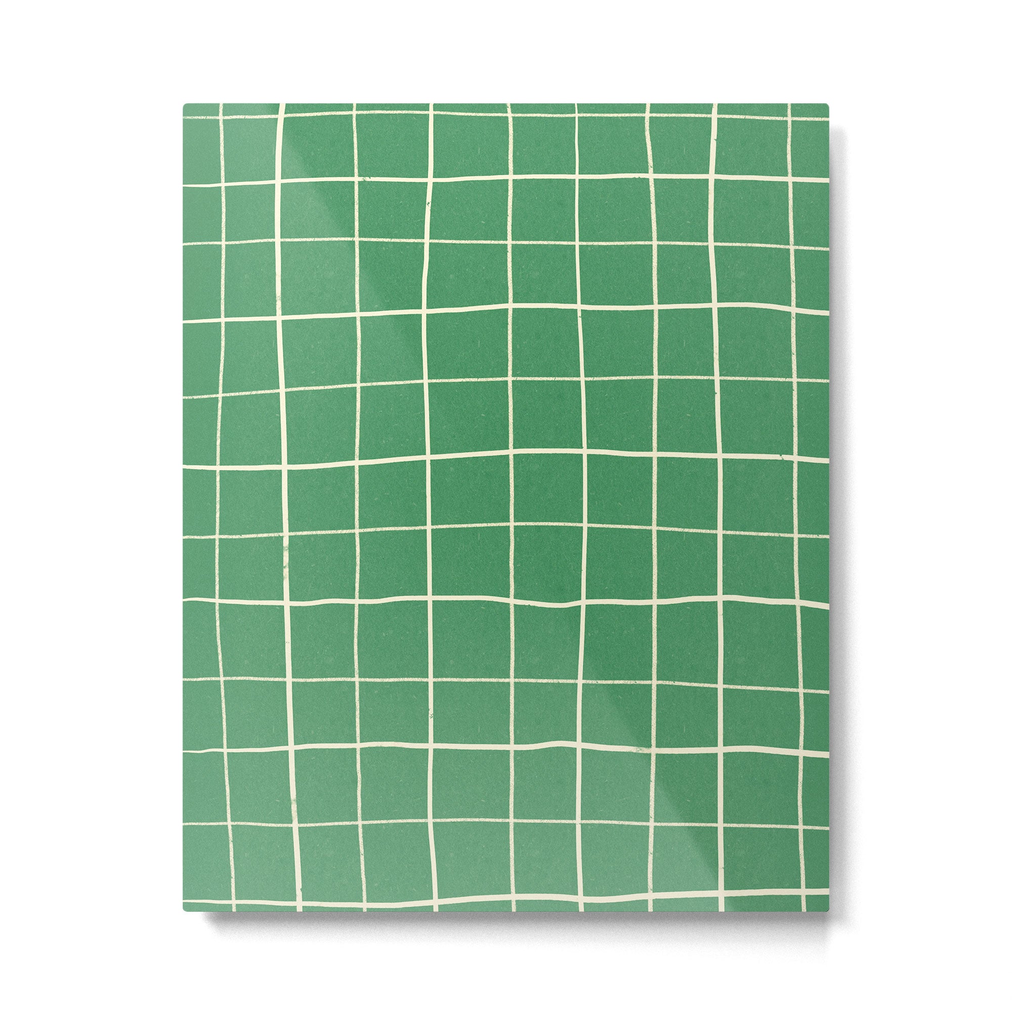 Green Check Metal Print Gallery Image 6