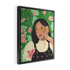 Green portrait Framed Canvas Print Gallery Image 2