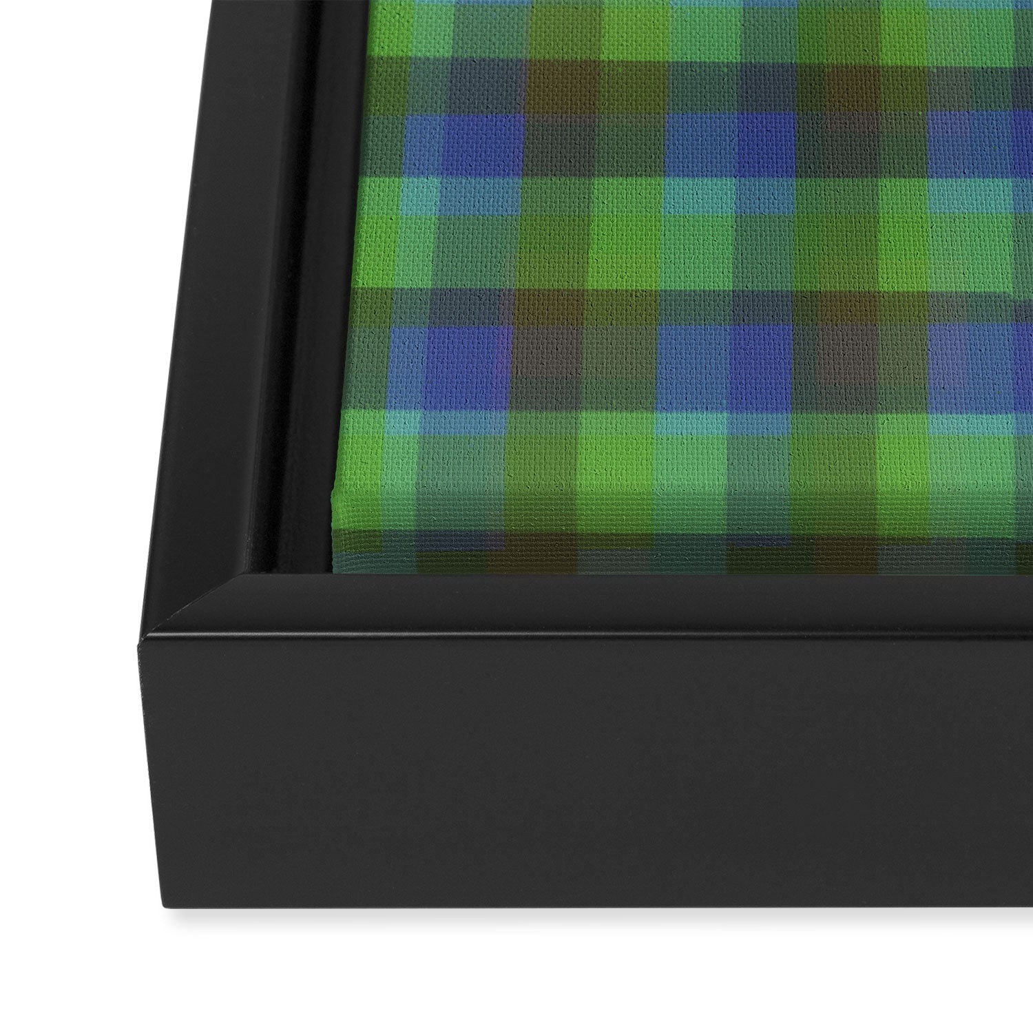 Green squared Framed Canvas Print Gallery Image 3