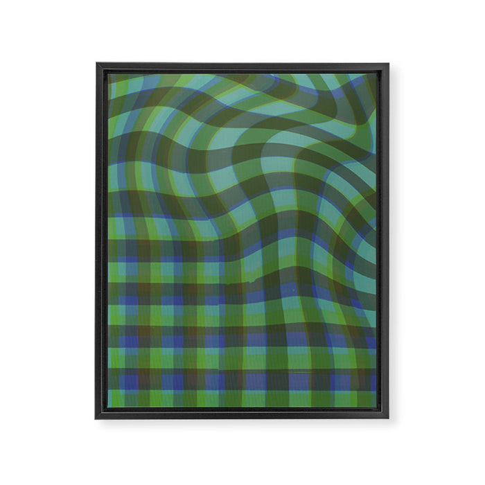 Green squared Framed Canvas Print Gallery Image 1