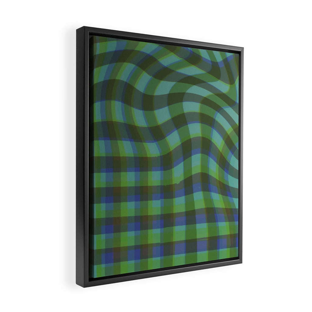Green squared Framed Canvas Print Gallery Image 2