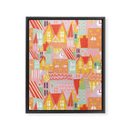 Happy city Framed Canvas Print Gallery Image 8