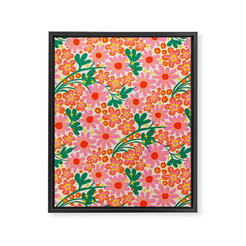 Happy flowers Framed Canvas Print Gallery Image 8
