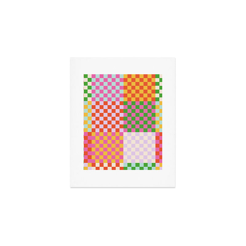 Happy patchwork Art Print Gallery Image 1