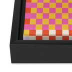 Happy patchwork Framed Canvas Print Gallery Image 3