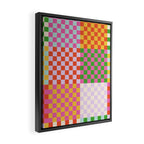 Happy patchwork Framed Canvas Print Gallery Image 2